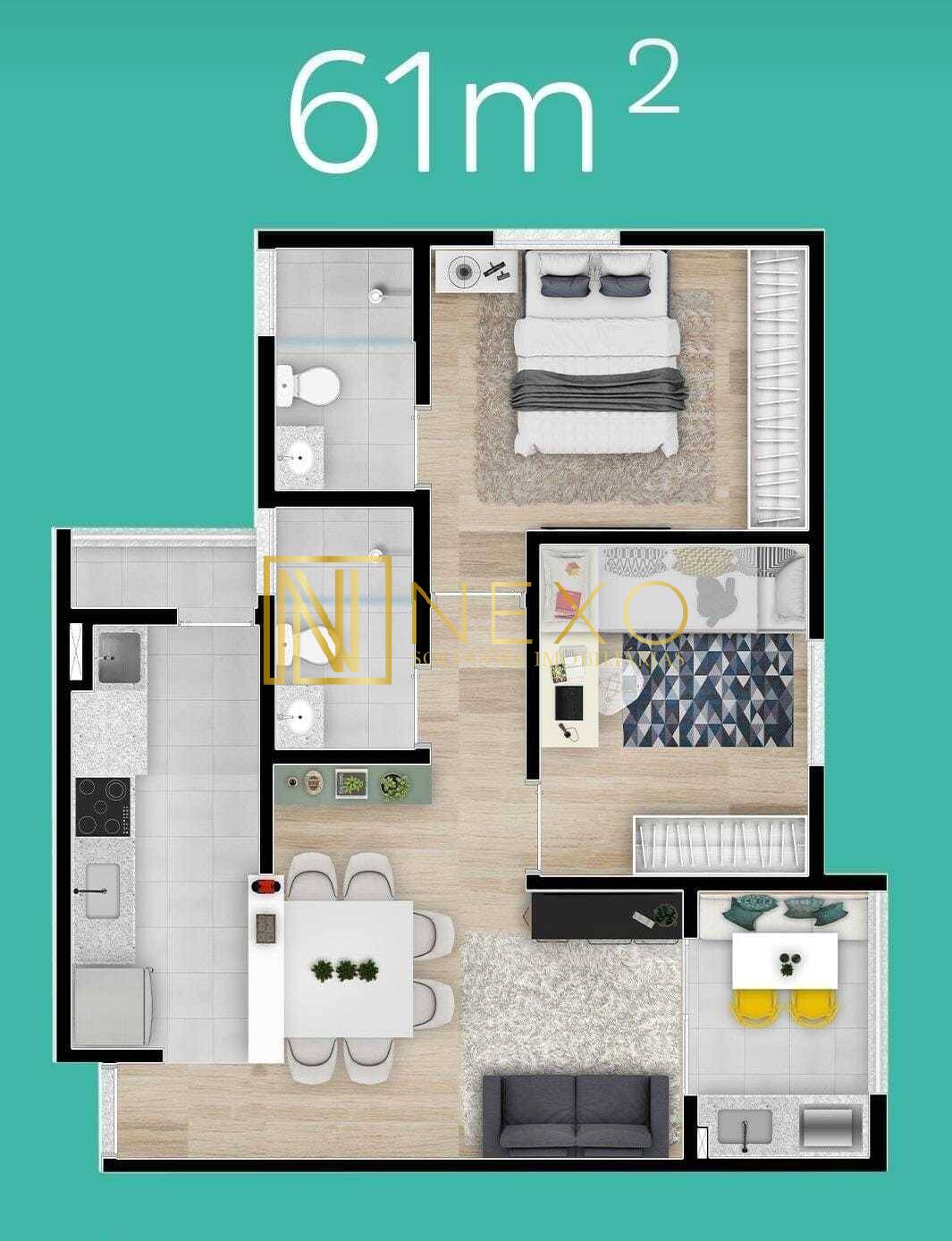 Apartamento à venda com 2 quartos, 61m² - Foto 17